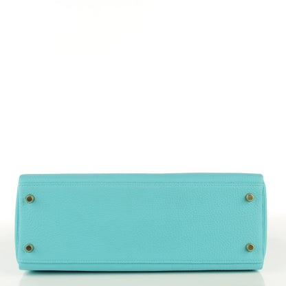 Hermes Togo Kelly Retourne 32 Bleu Atoll 5 of 24