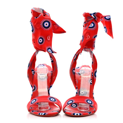 Christian Louboutin Crepe Satin Greekaba Du Desert 1000 Sandal 41 Red 2 of 8