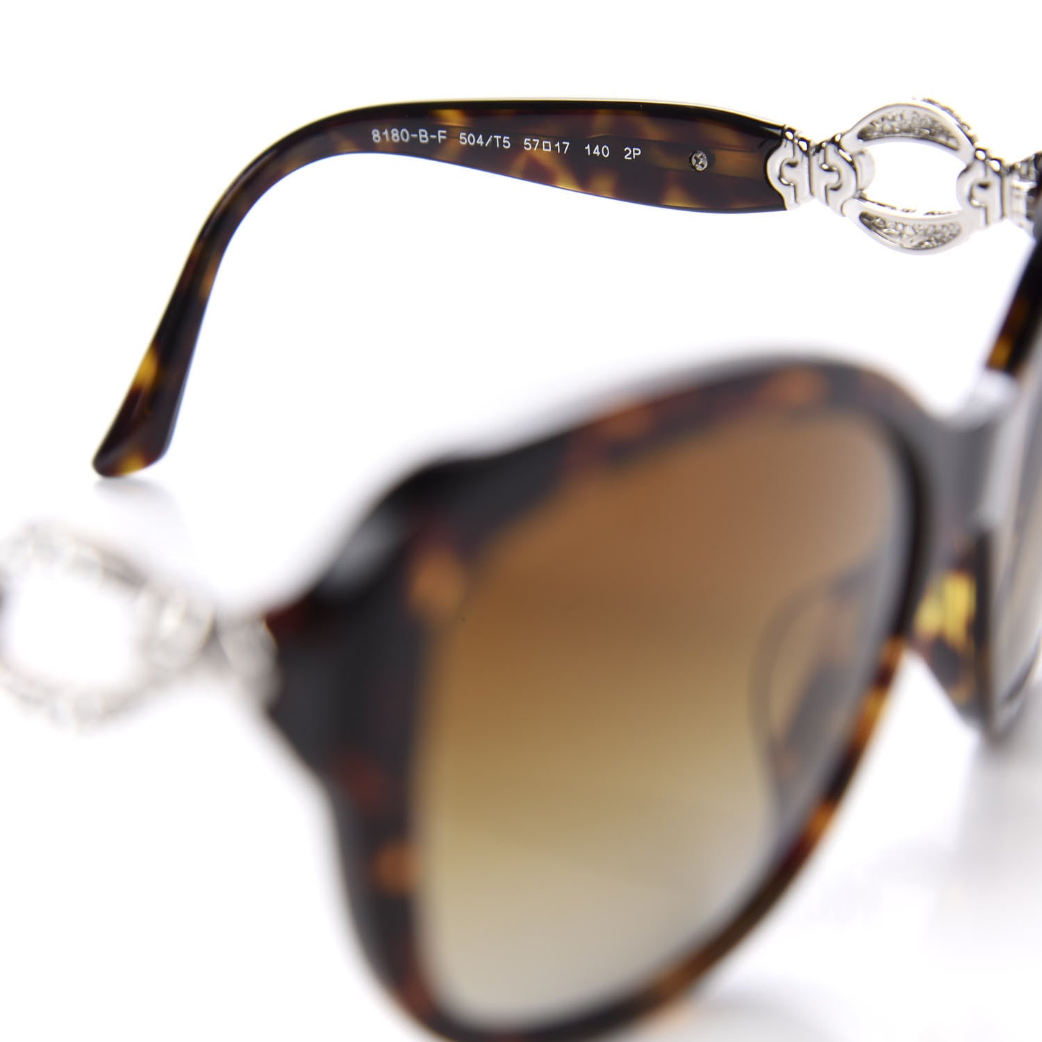 Bulgari Cystal Oversized 8180-B-F Sunglasses Tortoise 4 of 6