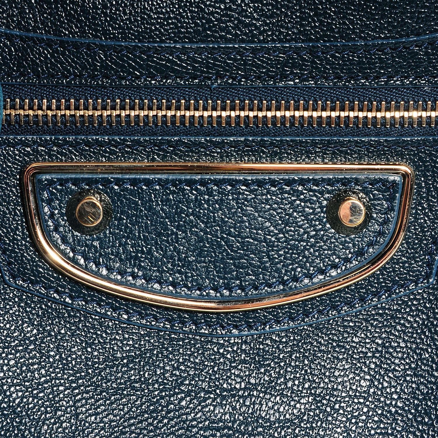 Balenciaga Chevre Gold Metallic Edge Hardware City Bleu Paon 10 of 14