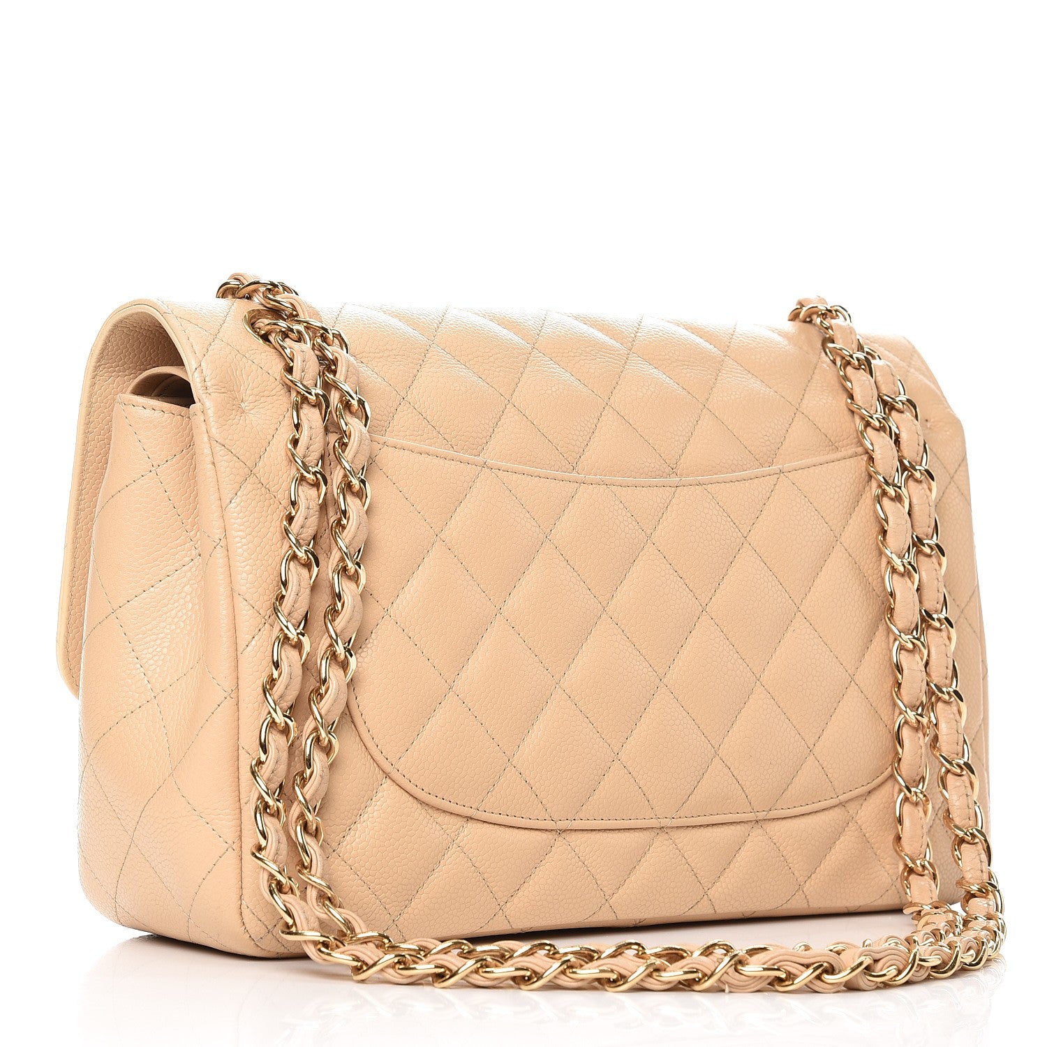 Chanel Caviar Quilted Jumbo Double Flap Beige Clair 4 of 14