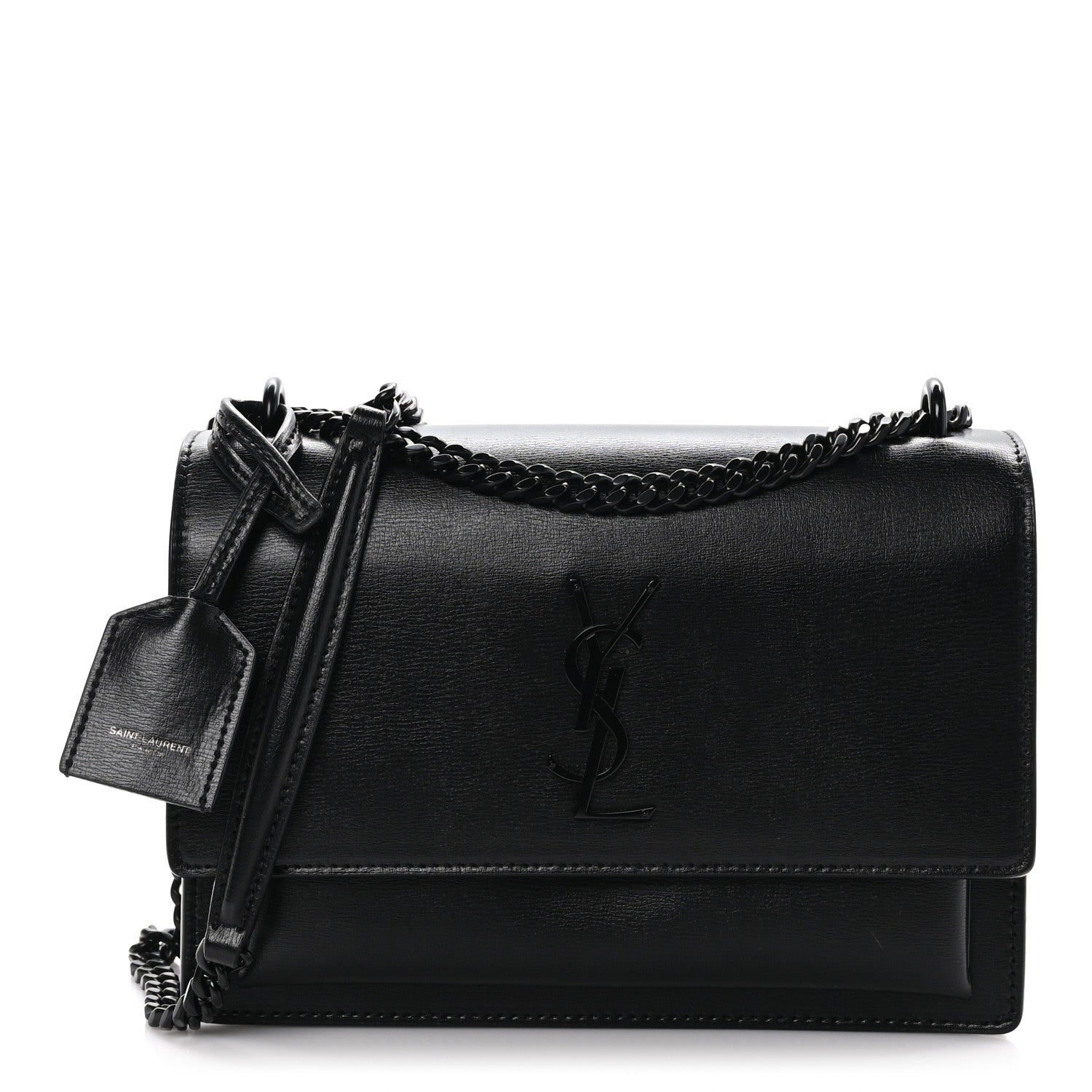 Saint Laurent SAINT LAURENT Calfskin Medium Monogram Monochrome Sunset Black 1 of 9