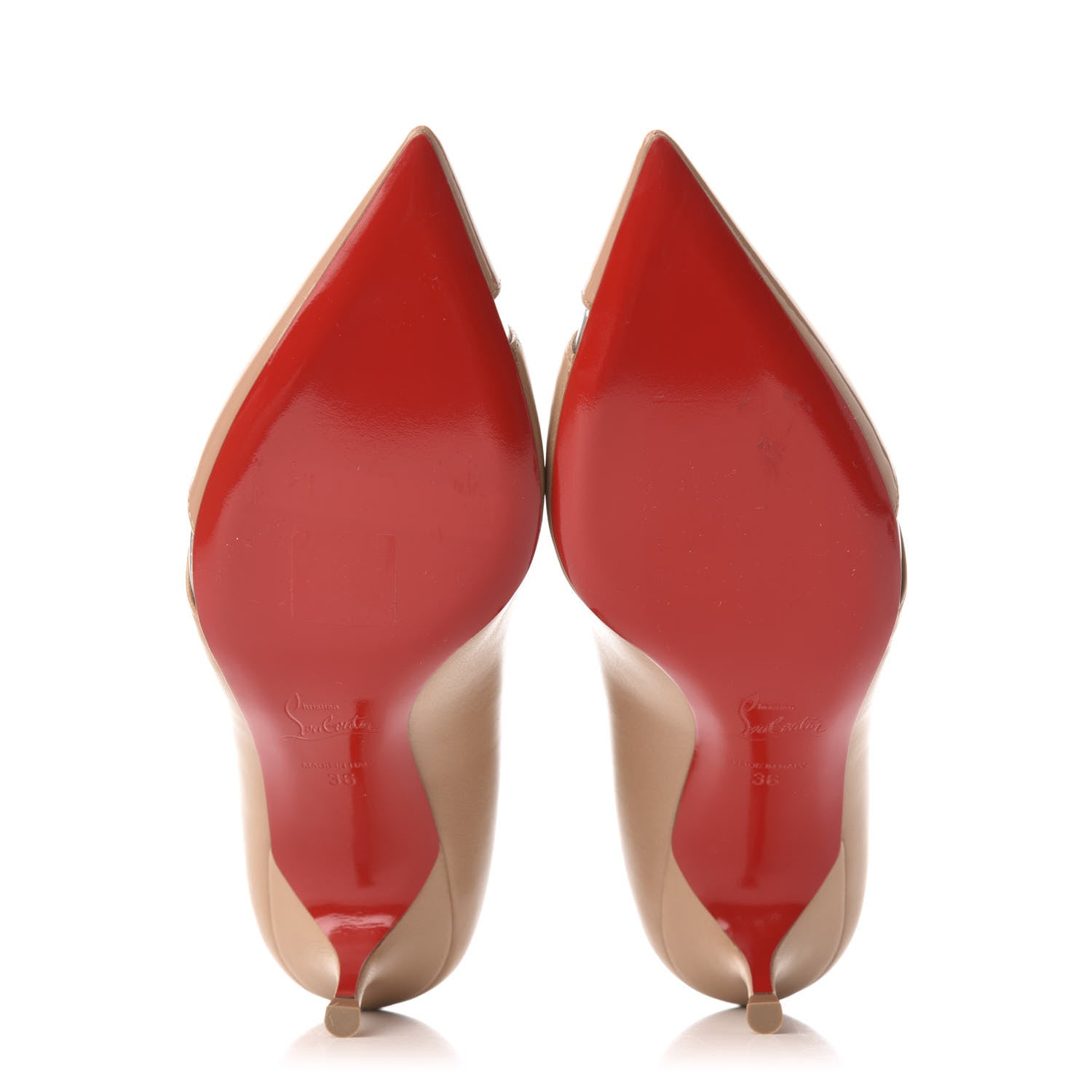 Christian Louboutin Patent PVC 17th Floor 55 Pumps 36 Nude 5 of 10