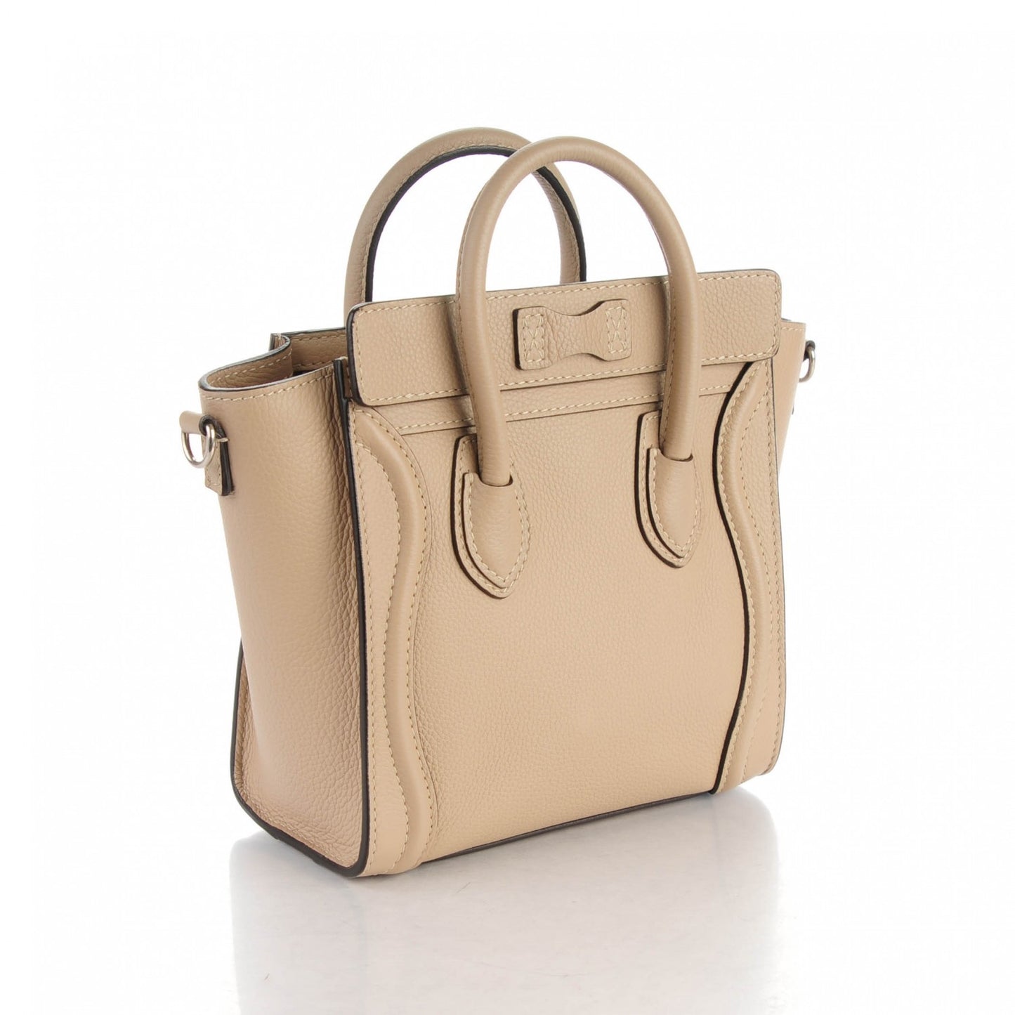 Drummed Calfskin Nano Luggage Dune