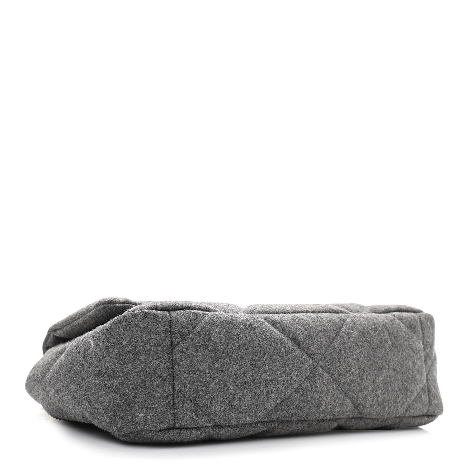 Chanel Wool Quilted Medium Chanel 19 Flap Grey 4 of 10