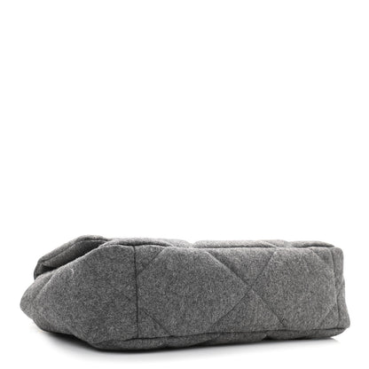 Chanel Wool Quilted Medium Chanel 19 Flap Grey 4 of 10