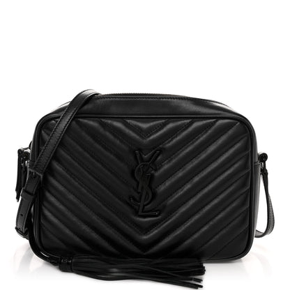 Saint Laurent Calfskin Matelasse Monogram Monochrome Lou Camera Bag Black 1 of 11
