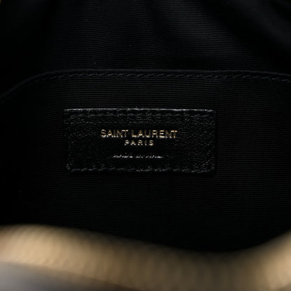 Saint Laurent Calfskin Matelasse Monogram Lou Camera Bag Grey Kaki 10 of 17