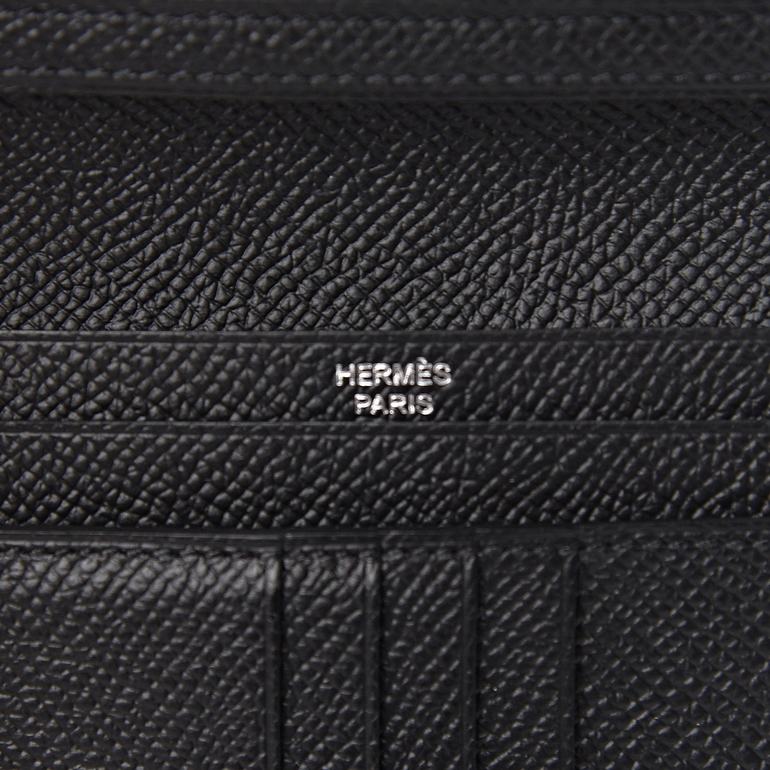 Hermes Epsom Bearn Compact Wallet Black 6 of 7