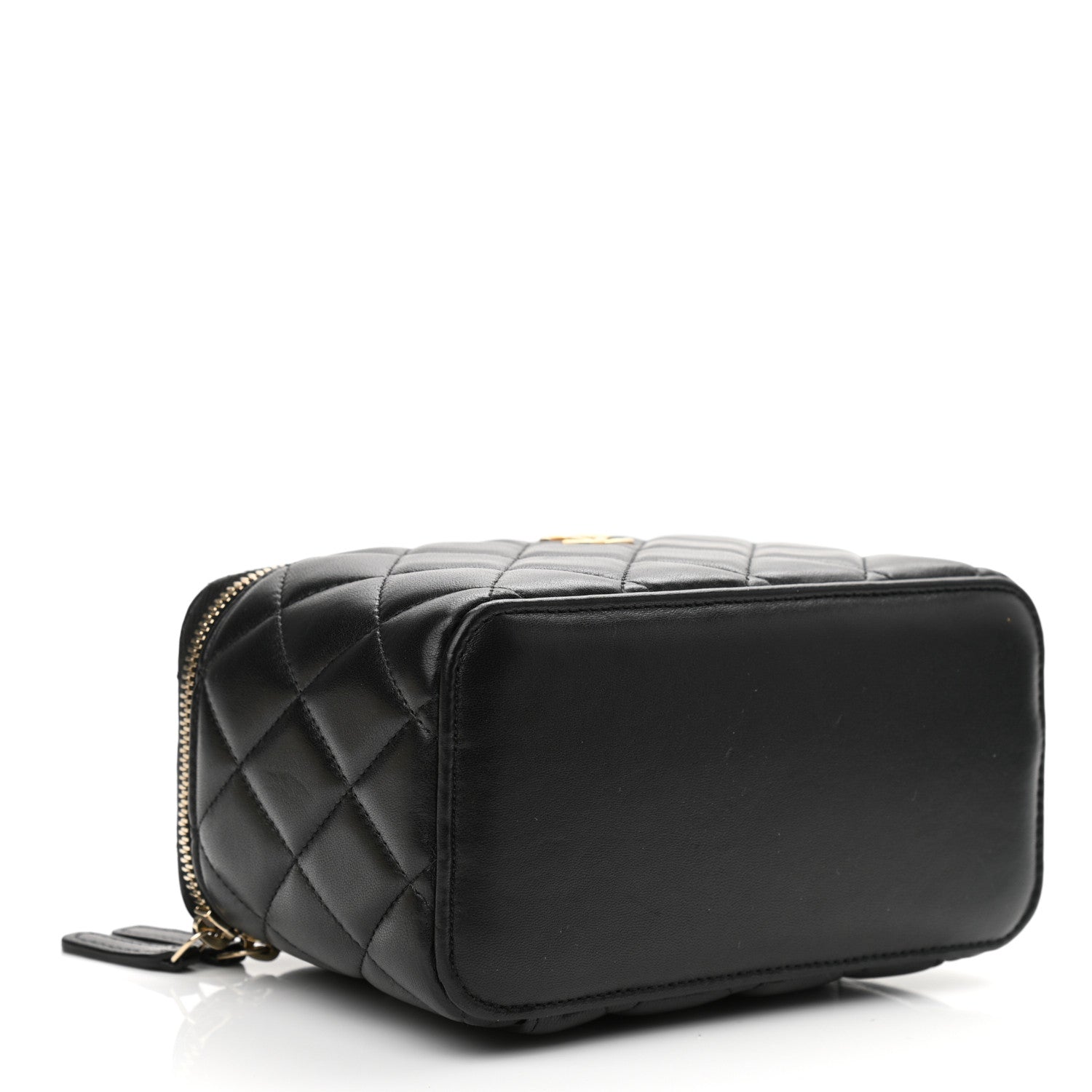 Chanel Lambskin Quilted Small Top Handle Vanity Case With Chain Black 4 of 11