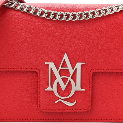 Alexander McQueen Grained Calfskin Medium Insignia Flap China Red 8 of 13