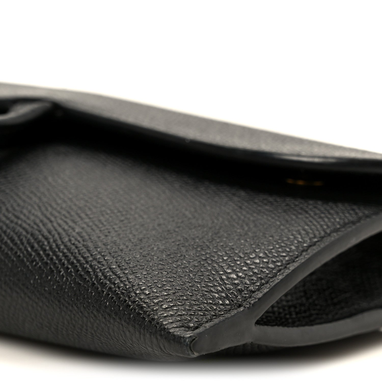 Christian Dior Grained Calfskin Saddle Chain Wallet Pouch Black 14 of 15