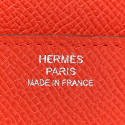 Hermes Epsom Enamel Constance Long Wallet Capucine Bleu Brighton 6 of 14