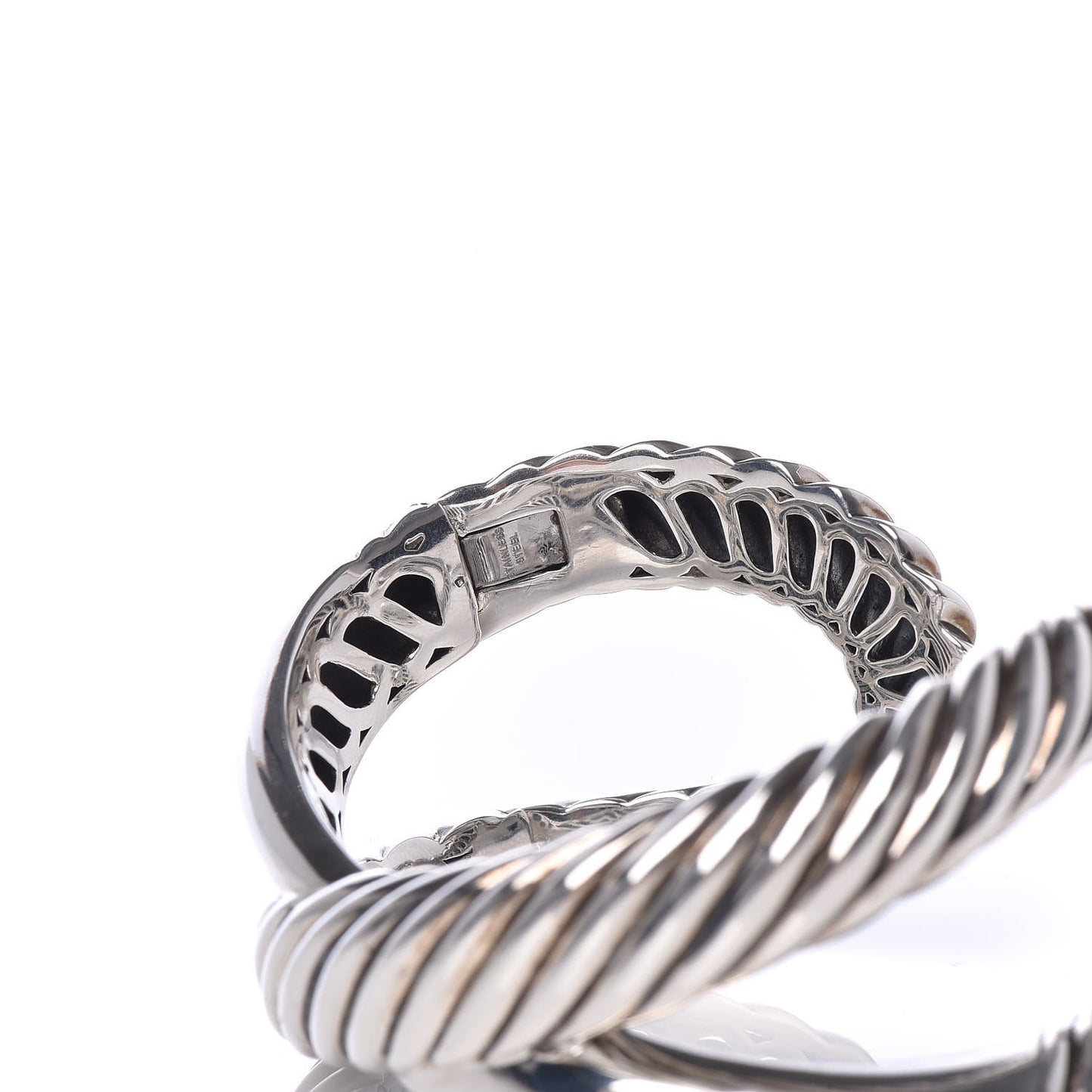Sterling Silver 18K Yellow Gold Crossover Cuff Bracelet