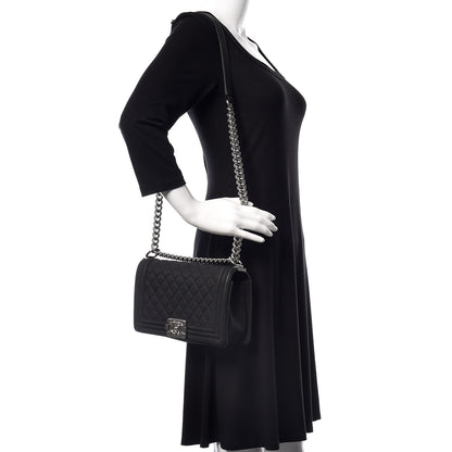 Chanel Iridescent Caviar Quilted Medium Boy Flap Black 2 of 10