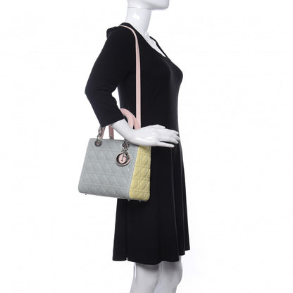 Christian Dior Lambskin Cannage Medium Tri-Color Lady Dior Multicolor 2 of 10