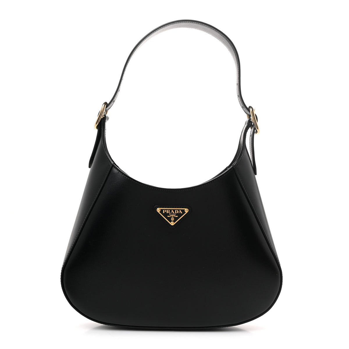 Prada Box Calfskin Shoulder Bag Black 1 of 9