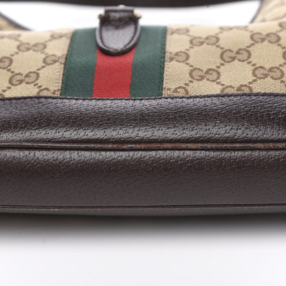 Gucci Monogram Web Jackie O Hobo Dark Brown 9 of 12
