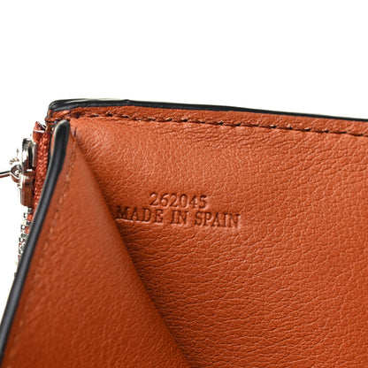 Loewe Grained Calfskin Small Vertical Wallet Steel Blue Tan 7 of 8