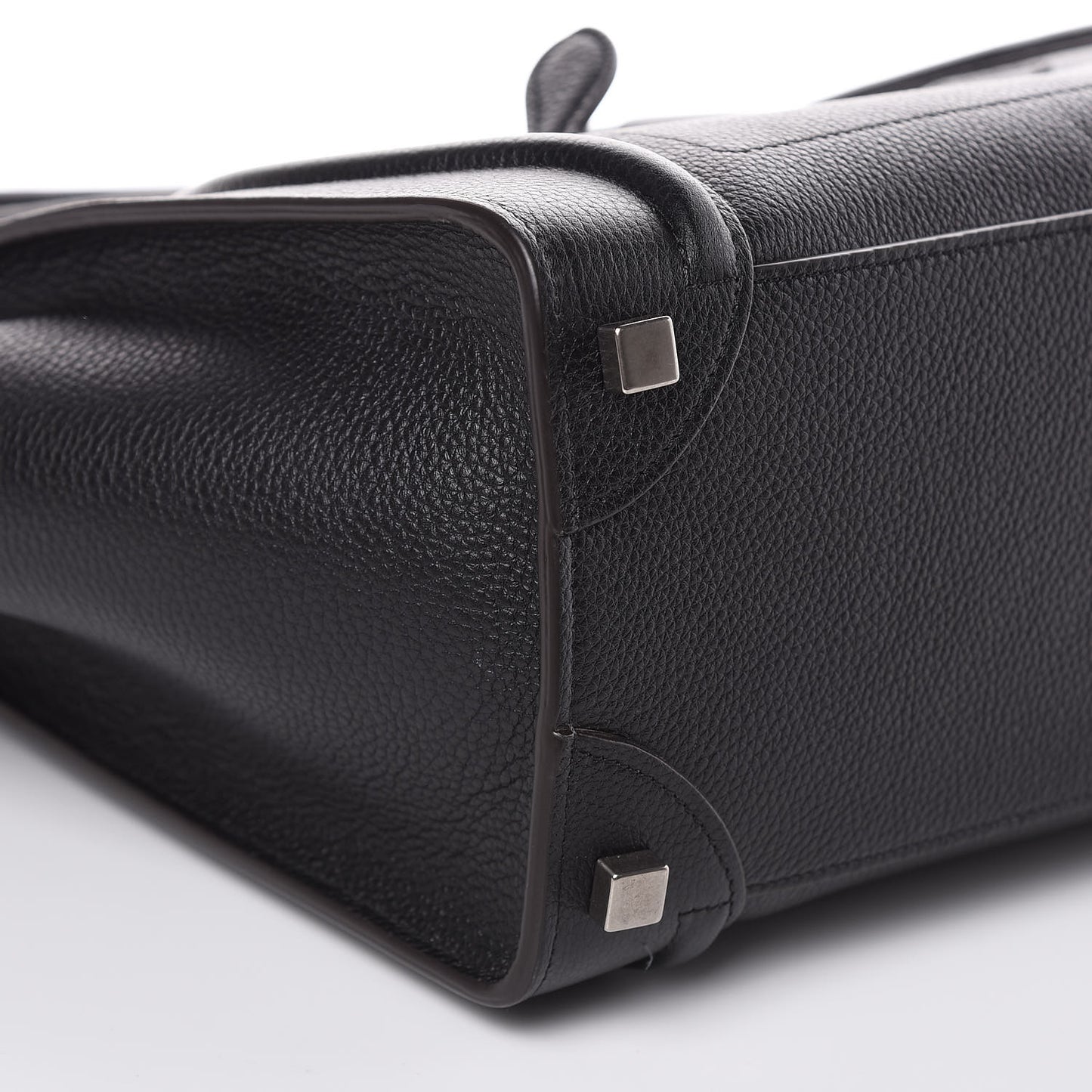Drummed Calfskin Micro Luggage Black