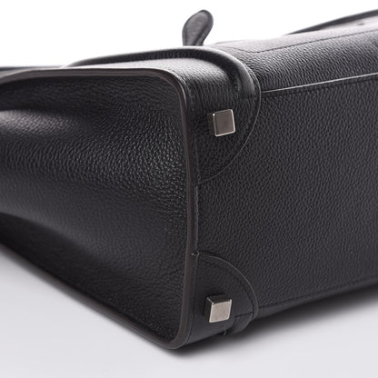 Celine Drummed Calfskin Micro Luggage Black 8 of 10