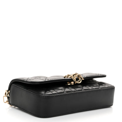 Christian Dior Lambskin Cannage Dior Talk Phone Pouch Black 4 of 11