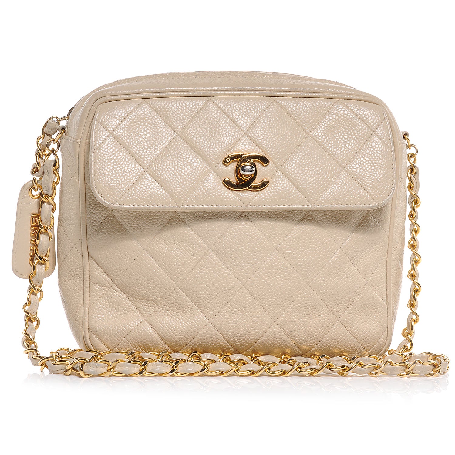 Chanel Caviar Camera Case Beige 1 of 8