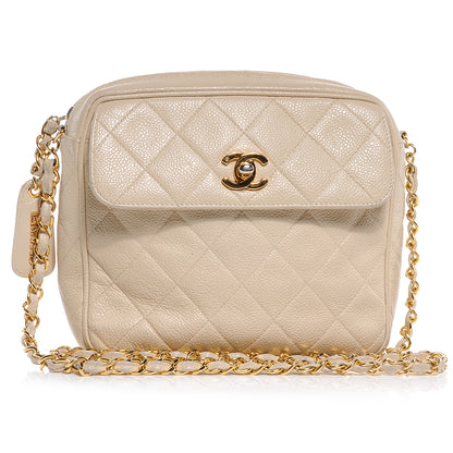 Chanel Caviar Camera Case Beige 1 of 8