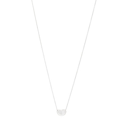 Tiffany Sterling Silver 12mm Elsa Peretti Bean Pendant Necklace 1 of 5