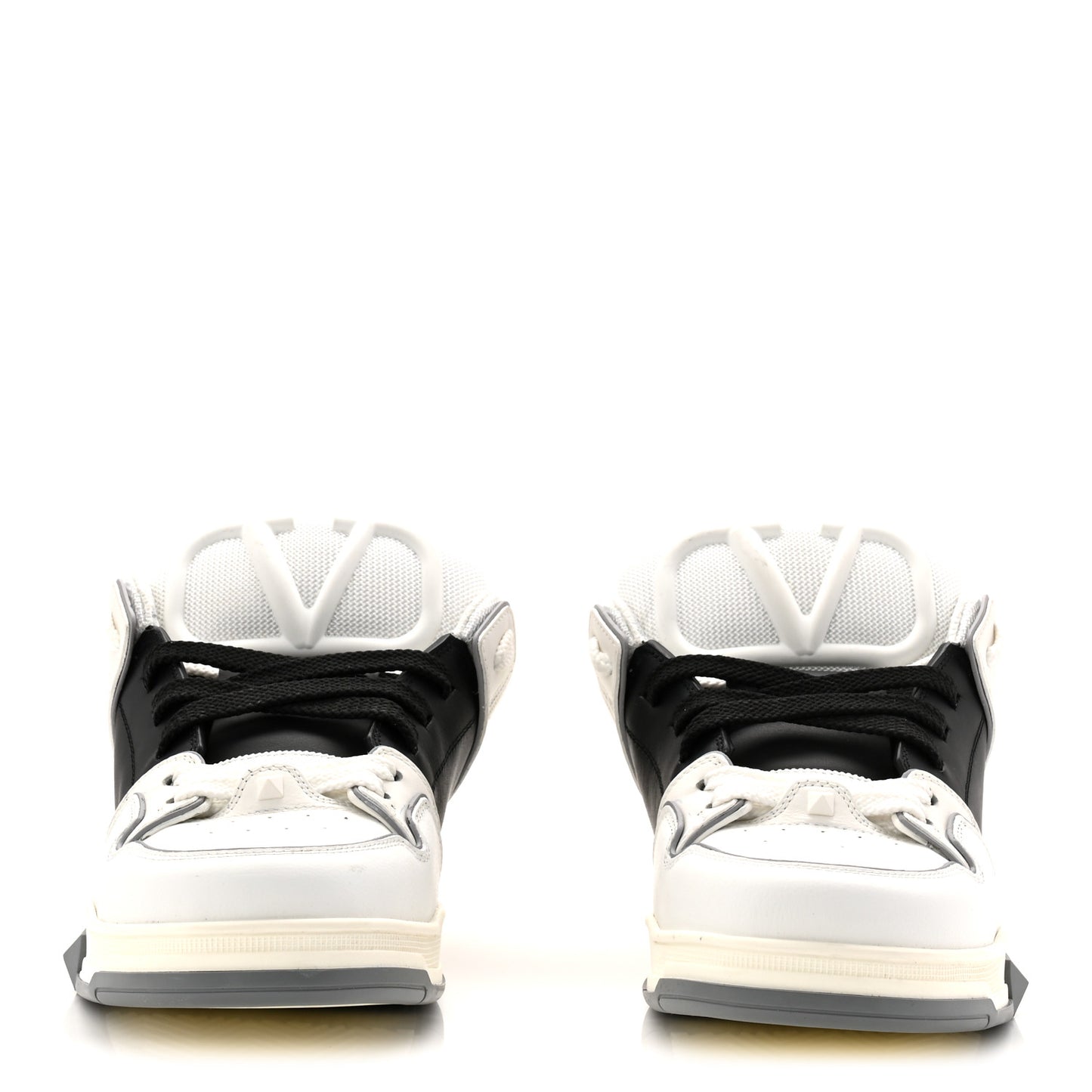 Calfskin Mens Open Skate Sneakers 44 White Black
