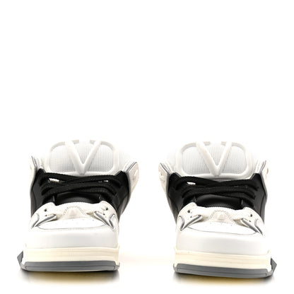 Valentino Garavani Calfskin Mens Open Skate Sneakers 44 White Black 3 of 12