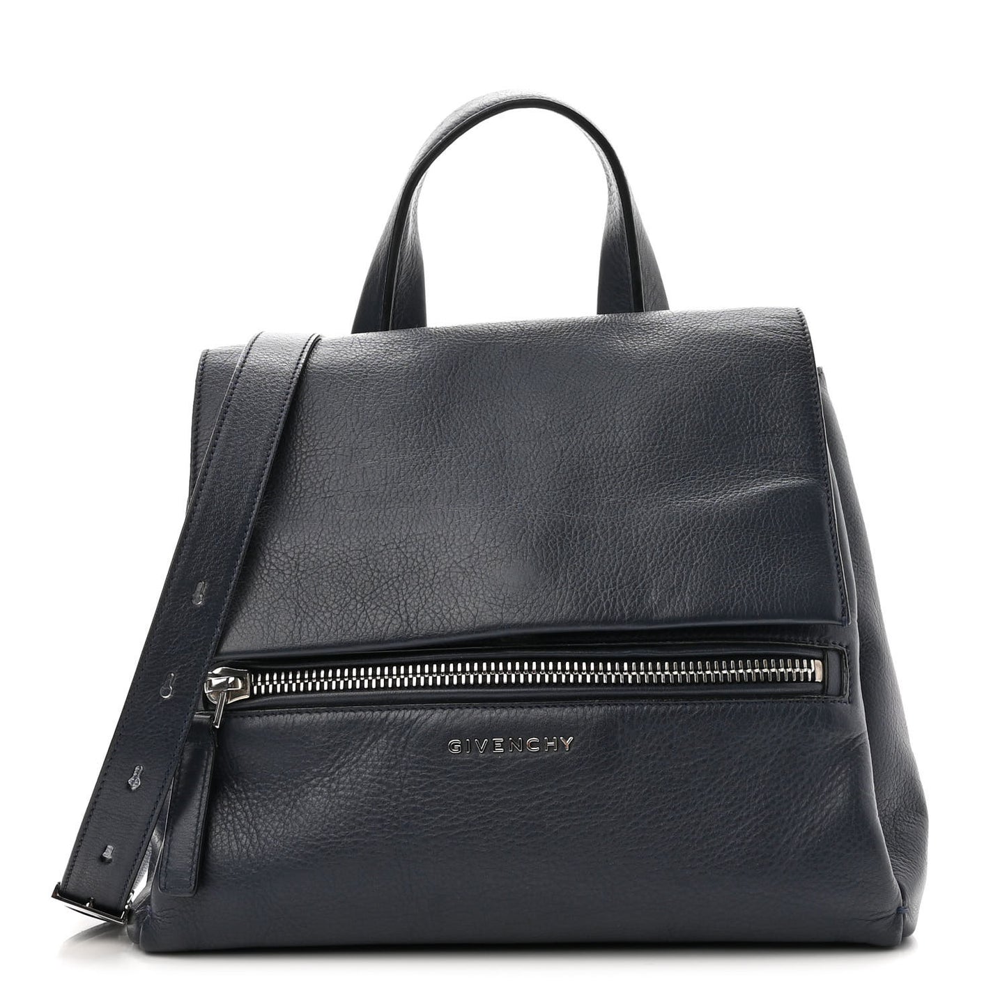 Calfskin Small Pandora Pure Flap Bag Blue