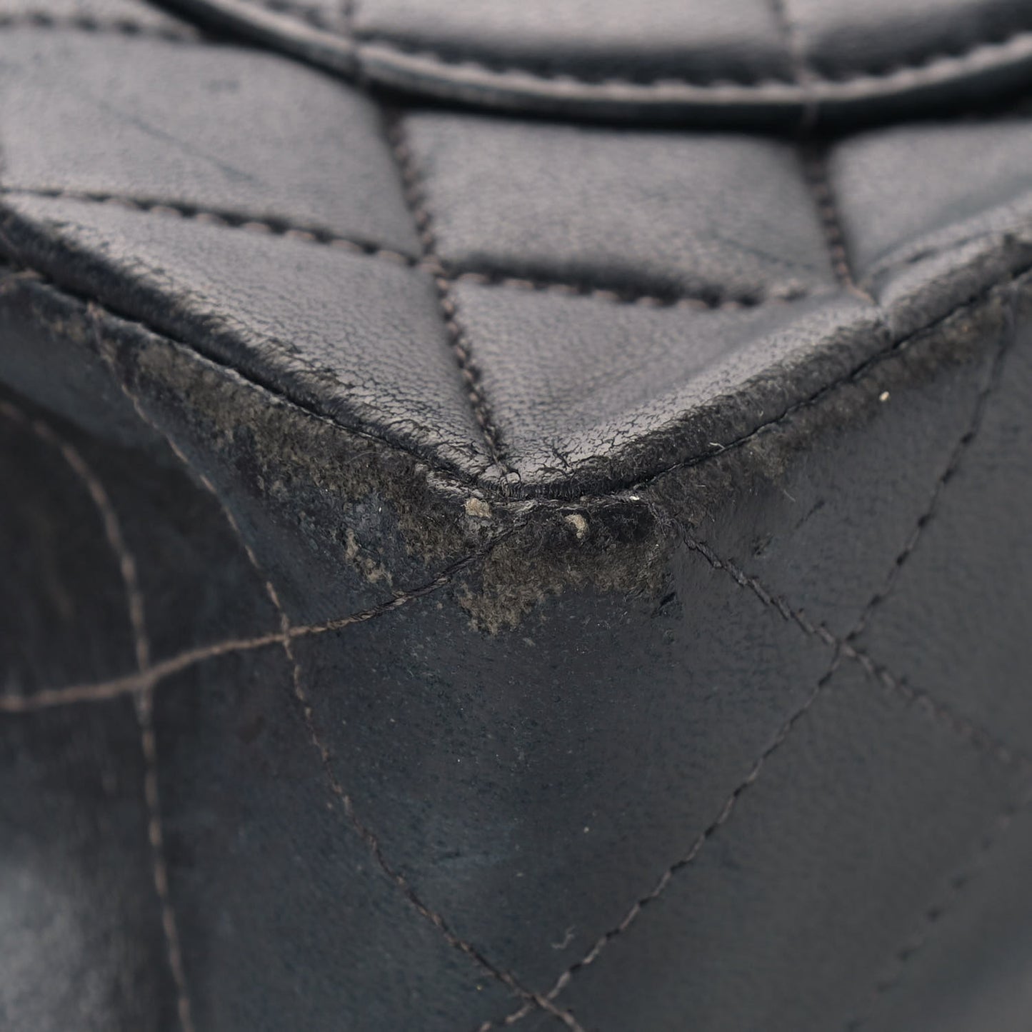 Lambskin Quilted Small Double Flap Black