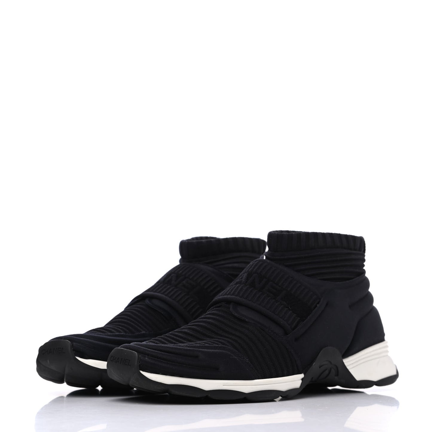 Stretch Fabric CC Sneakers 39 Black