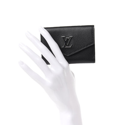 Louis Vuitton Calfskin Lockmini Wallet Black 2 of 6