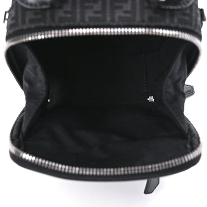 Fendi Recycled Fabric Jacquard Vitello Astro Micro FF Mini Trolley Bag Asfalto Black 5 of 11