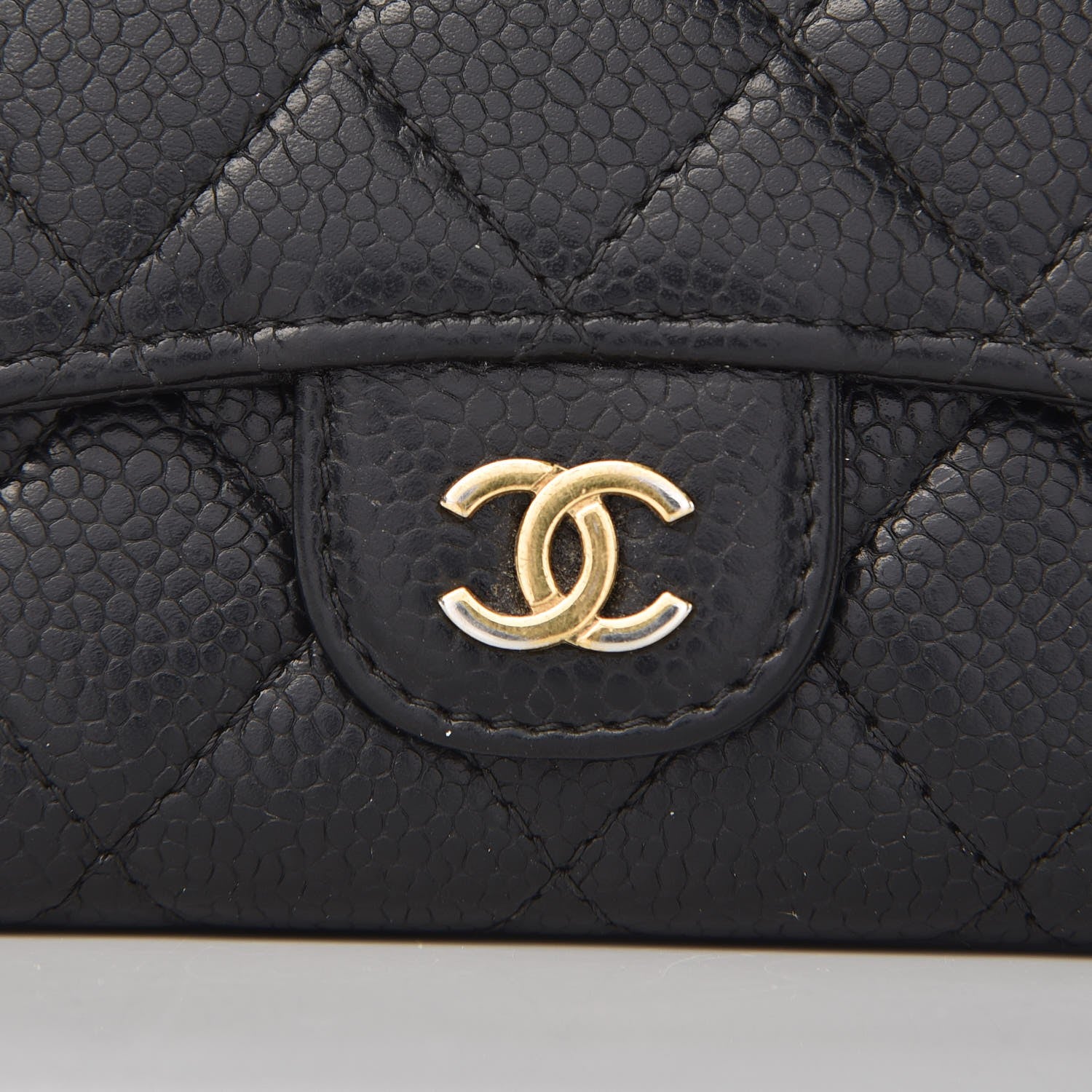 Chanel Caviar Quilted Flap Card Holder Black 9 of 10