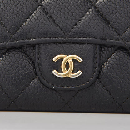 Chanel Caviar Quilted Flap Card Holder Black 9 of 10