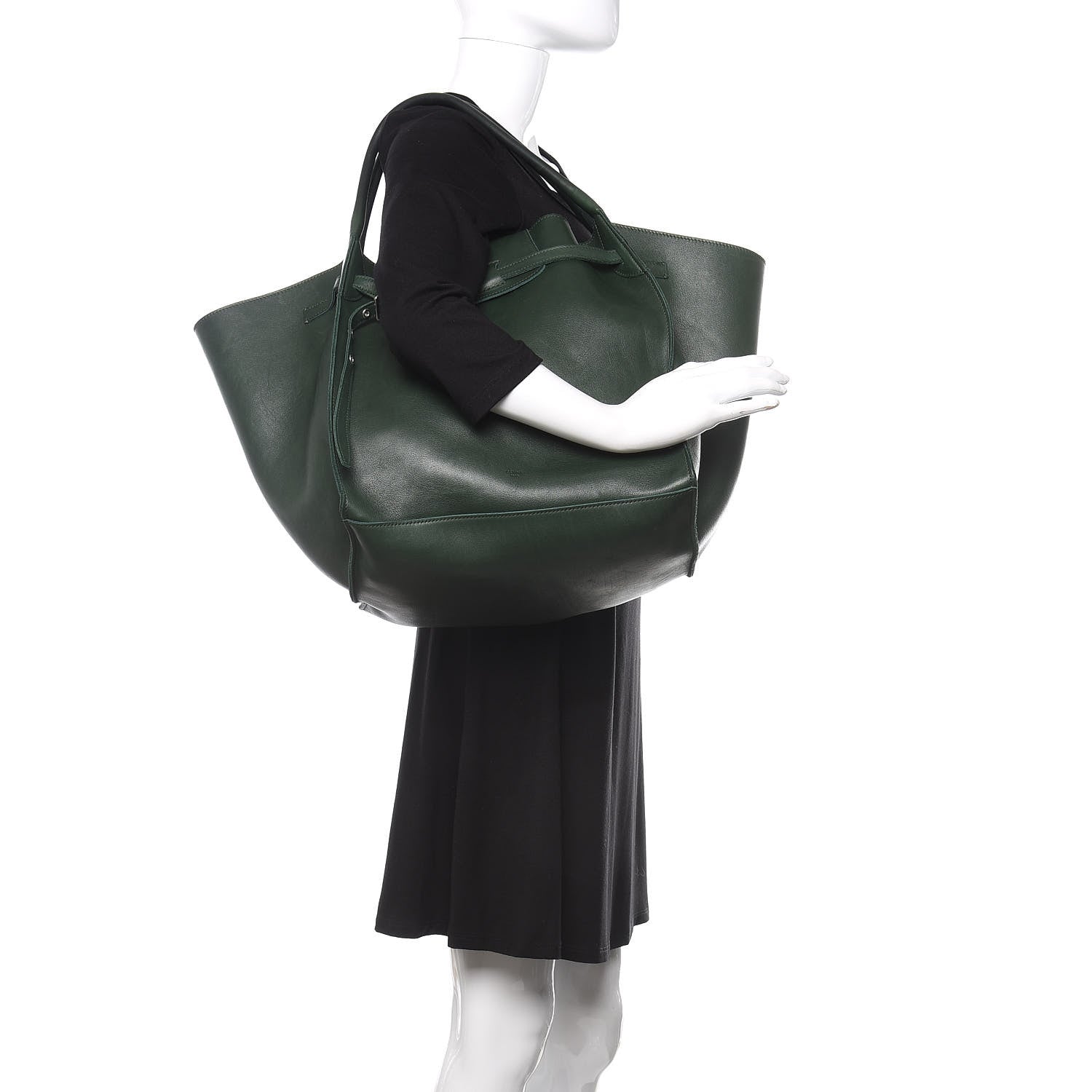 Celine Smooth Calfskin Medium Big Bag Dark Green 2 of 13