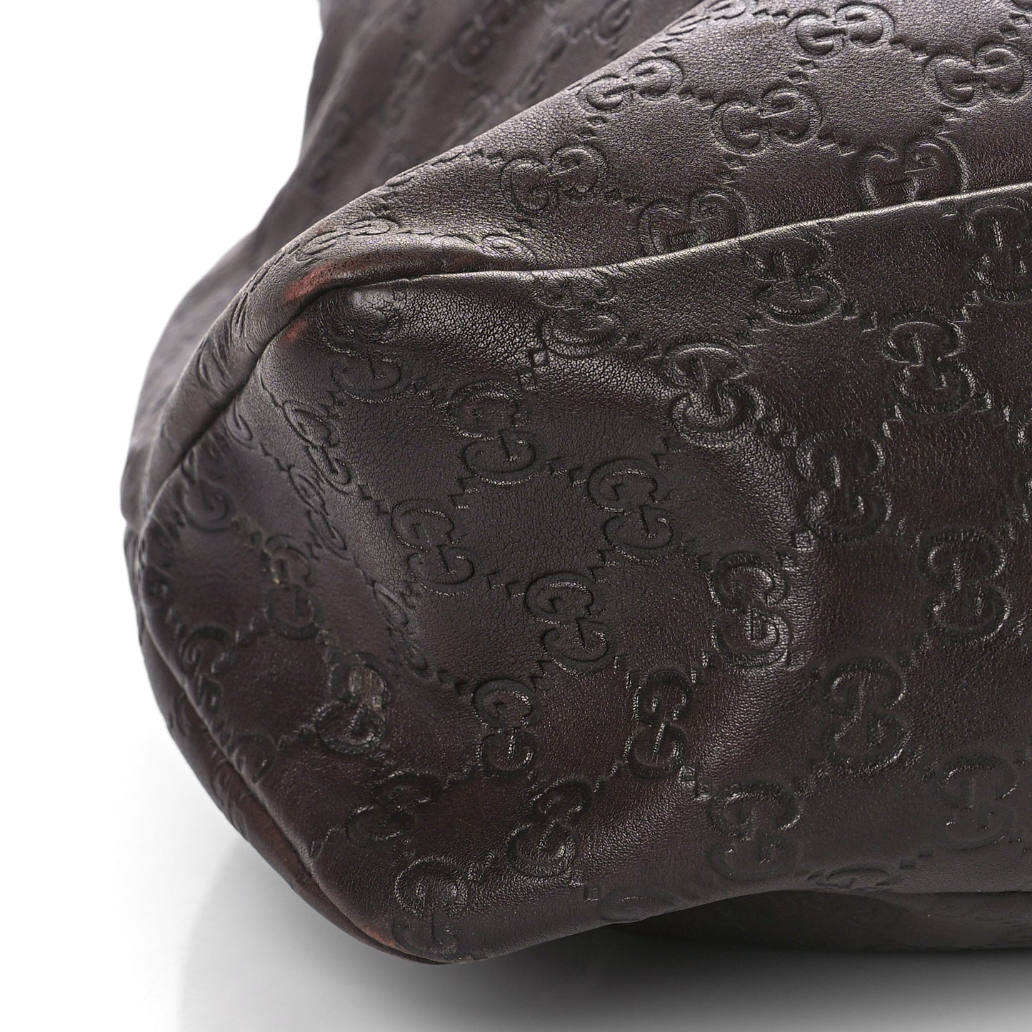 Guccissima Large Horsebit Chain Hobo Chocolate