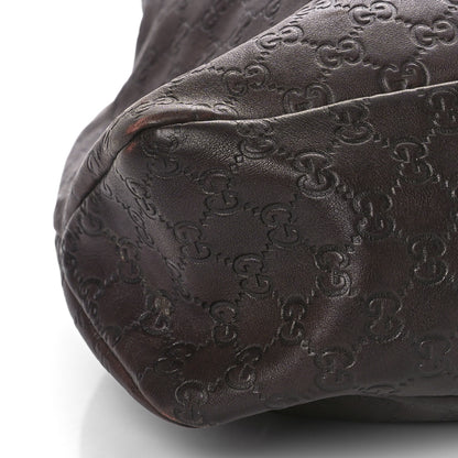 Gucci Guccissima Large Horsebit Chain Hobo Chocolate 8 of 13