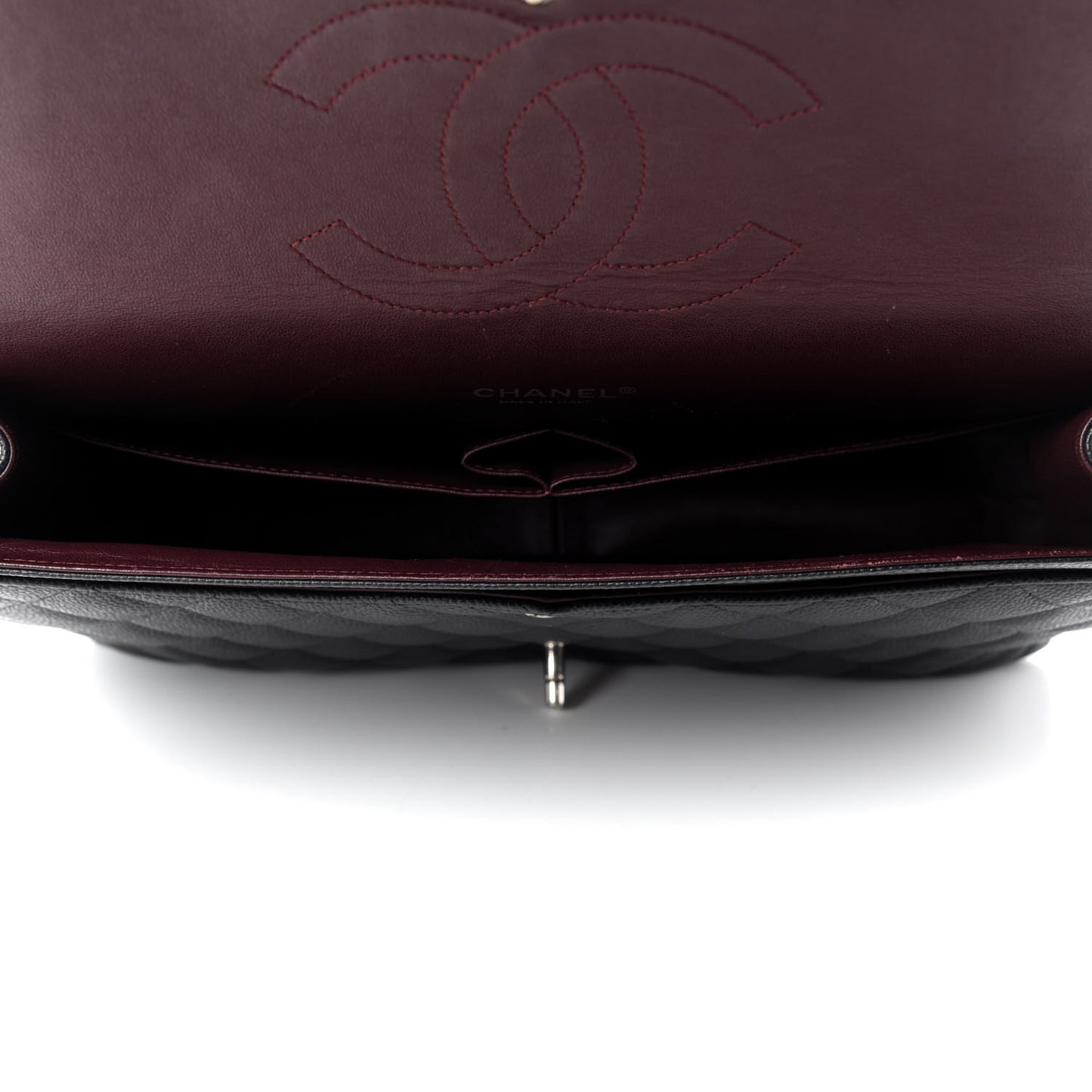 Caviar Quilted Maxi Double Flap Black