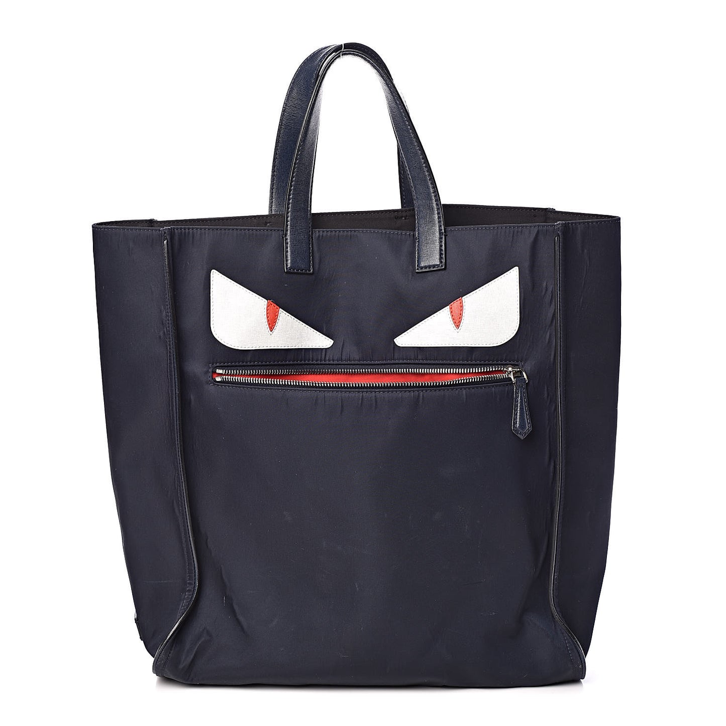 Nylon Vitello Elite Monster Eyes Tote Blue Scuro White Multicolor
