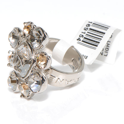 Chanel Crystal CC Ring Silver 6 4 of 6