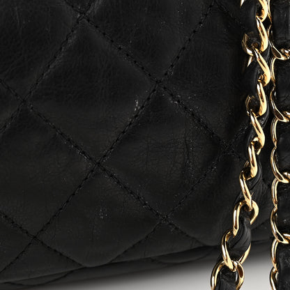Chanel Crumpled Calfskin Quilted Large Chain All Over Flap Bag Black 11 of 11