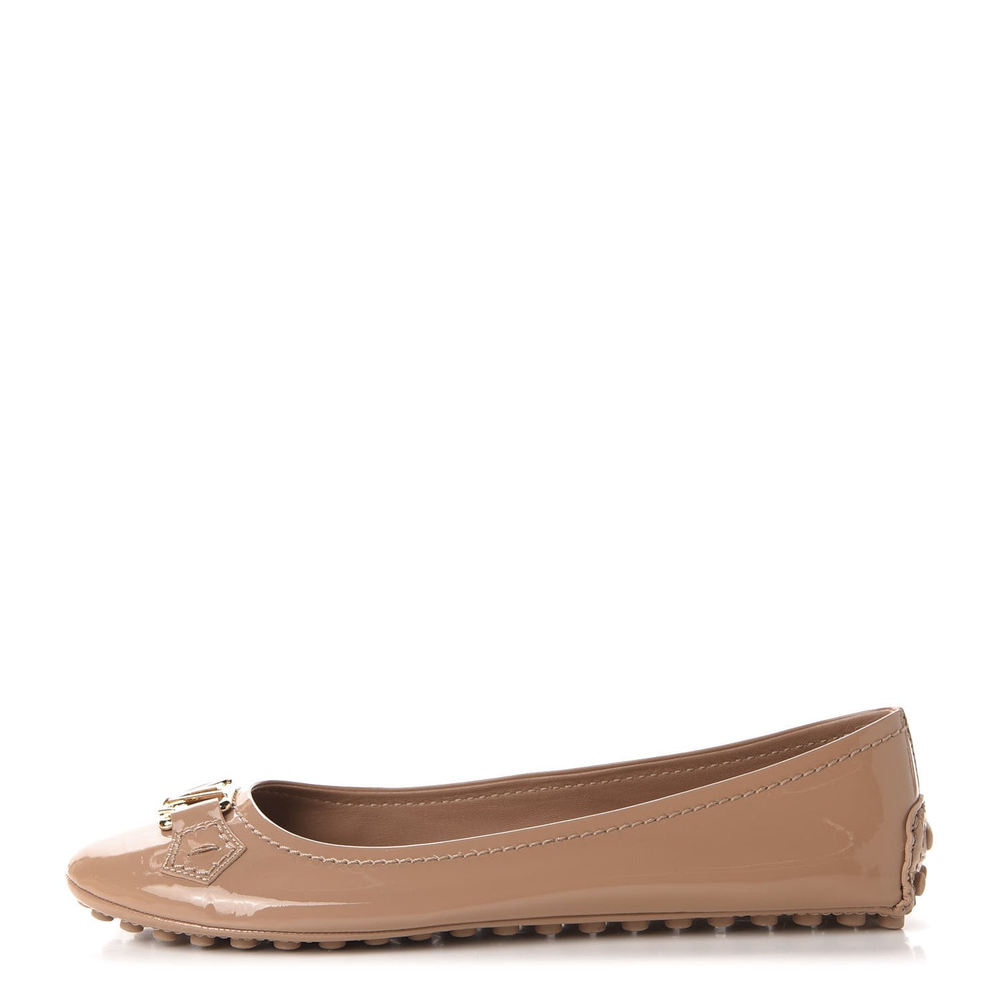 Patent Calfskin Oxford Ballerina Flats 39.5 Rose Poudre