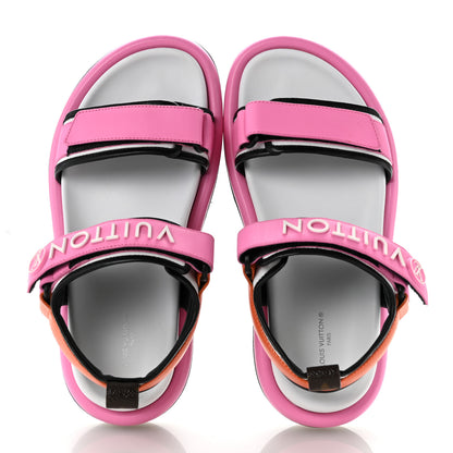 Louis Vuitton Calfskin Pool Pillow Flat Comfort Sandals 38 Rose Pop Pink 2 of 9