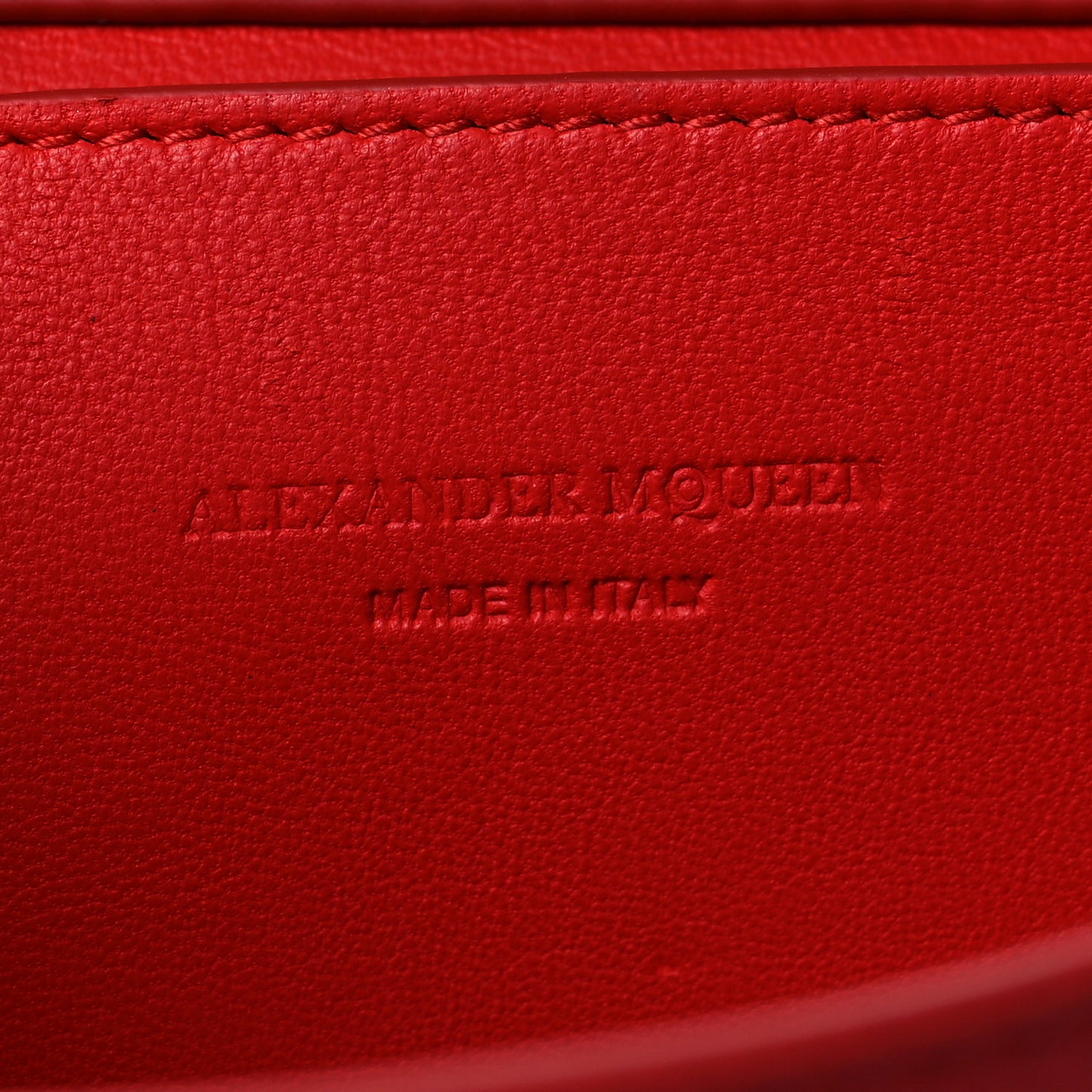 Calfskin Insignia Pouch Red