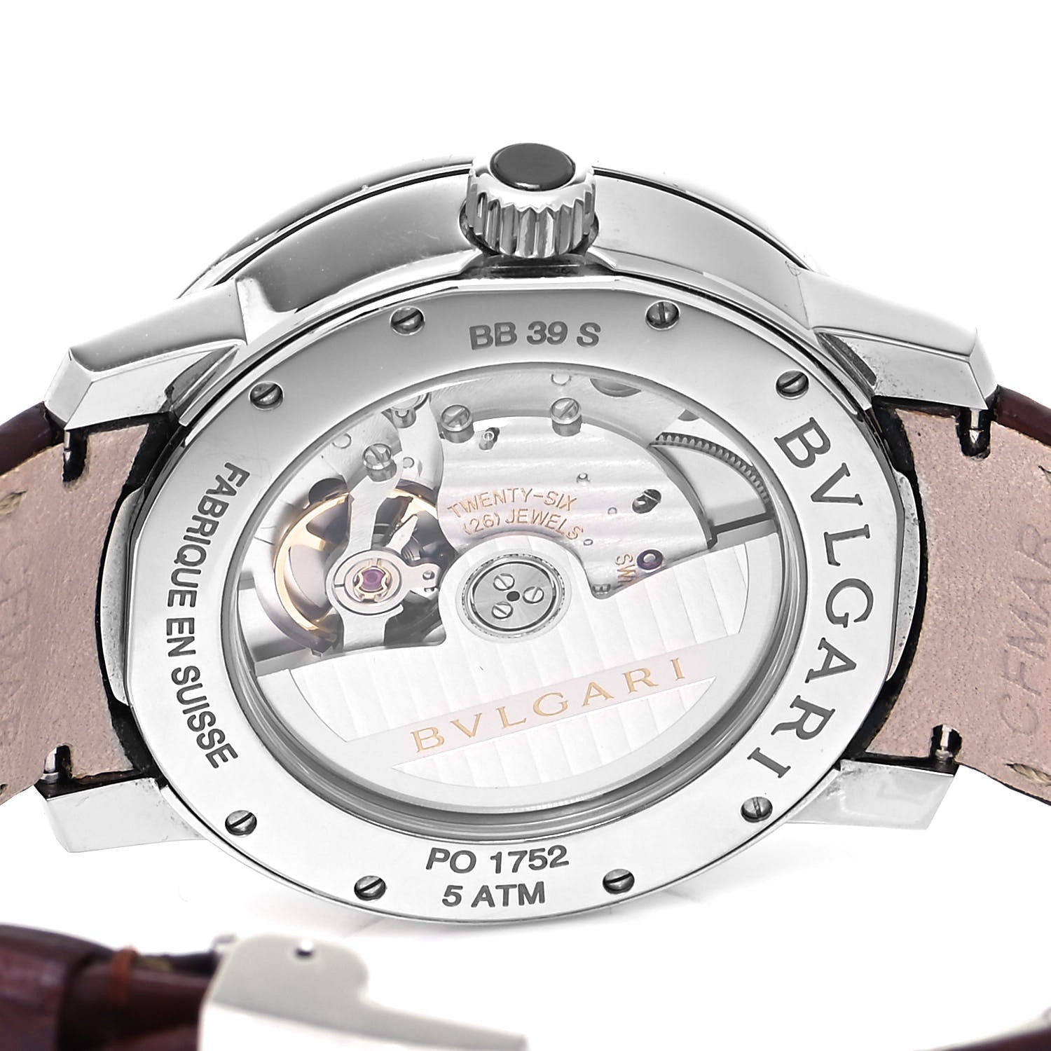 Bulgari Stainless Steel Alligator 39mm Solotempo Automatic Watch 4 of 5