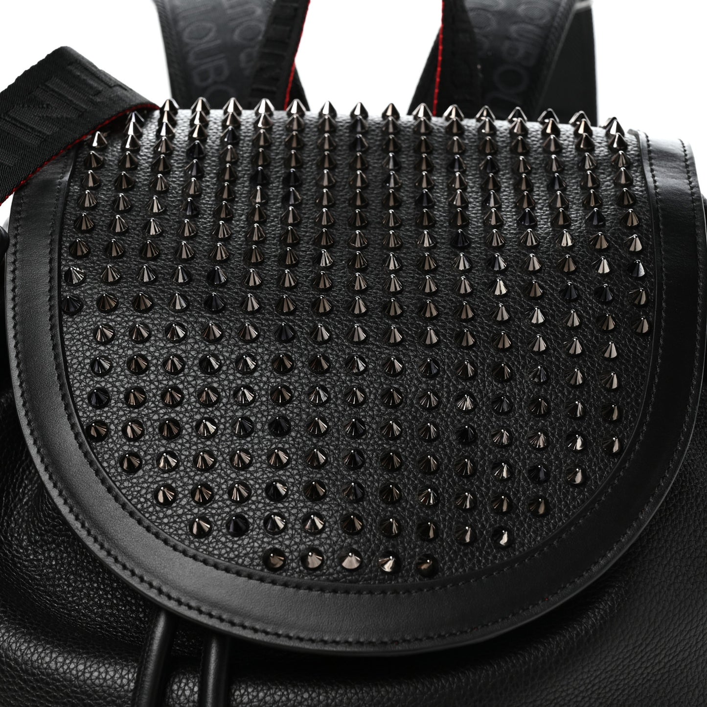 Calfskin Spiked Explorafunk Backpack Black